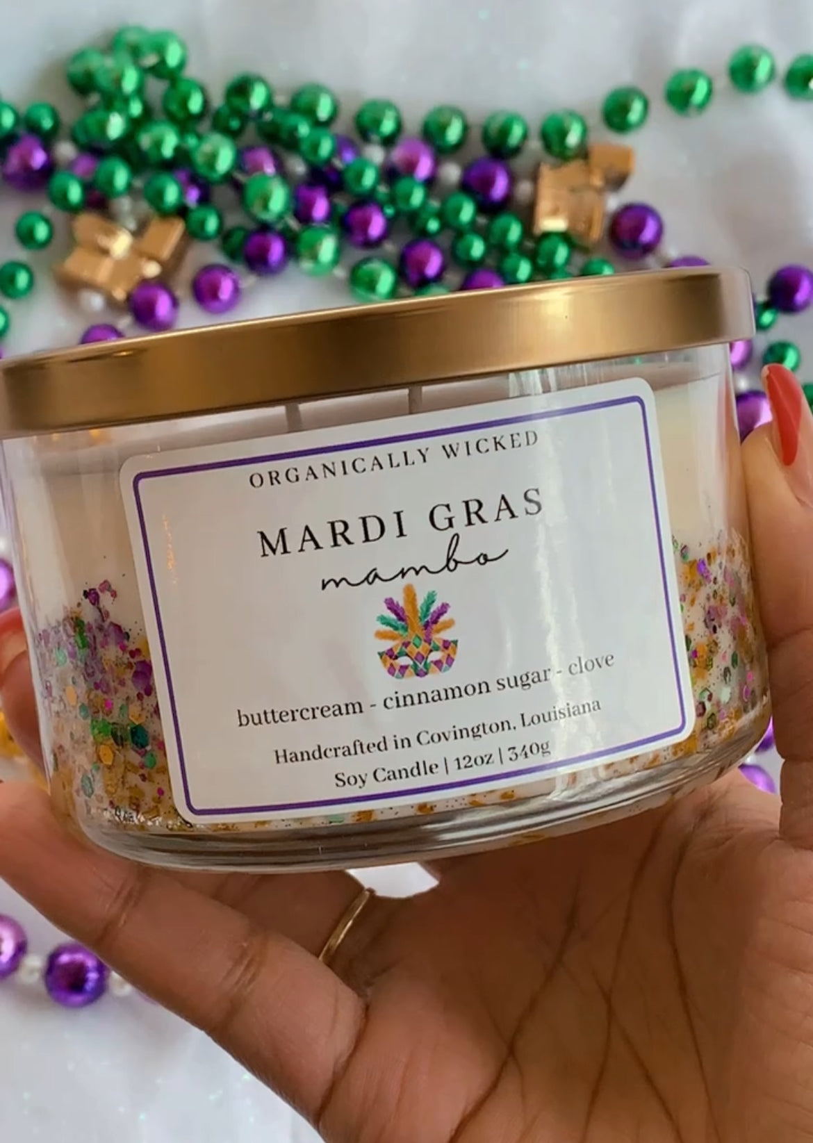 Double Wicked Soy Candle w/ Glitter - 12oz