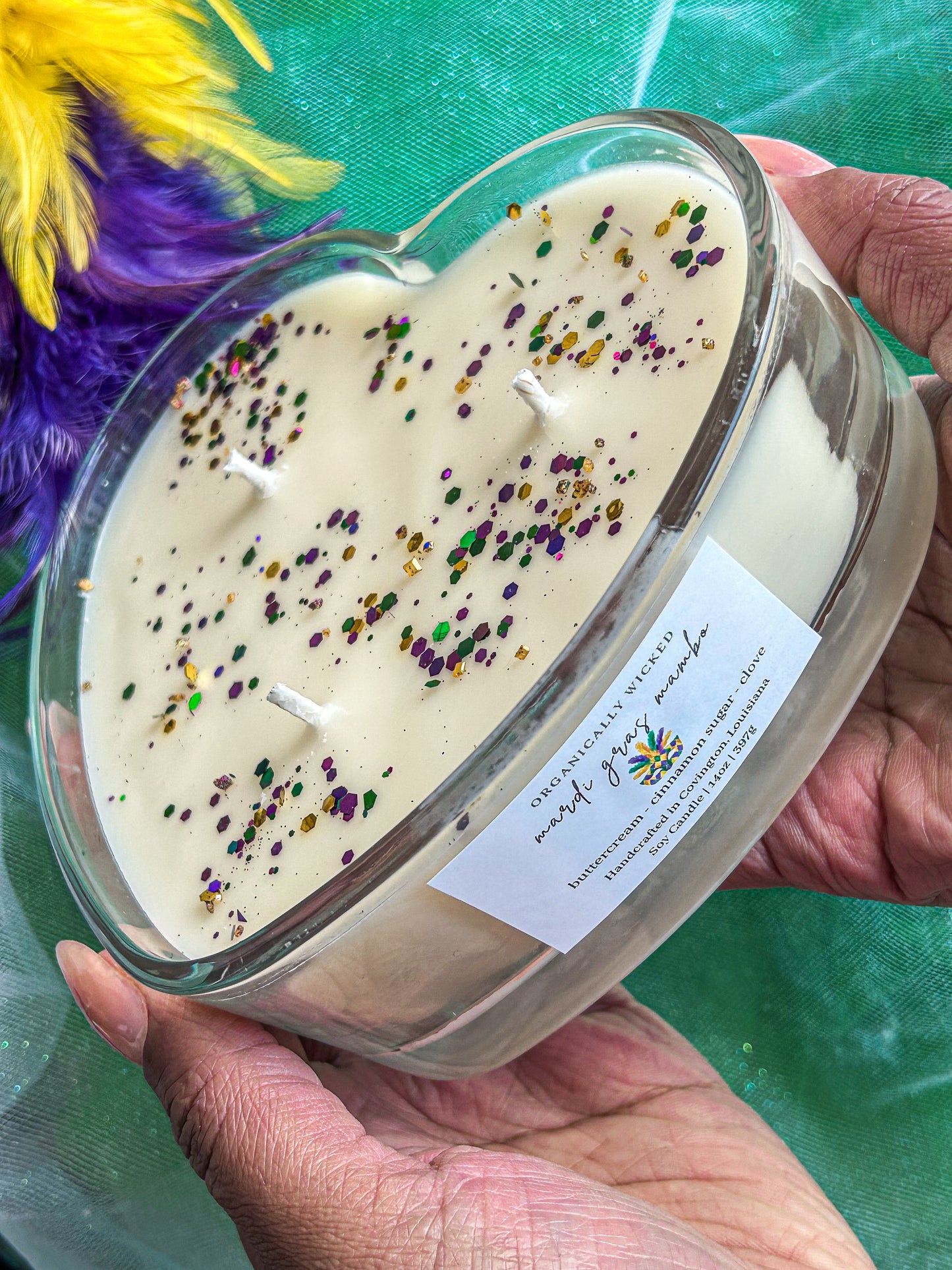 Heart Shaped Soy Candle - 14oz