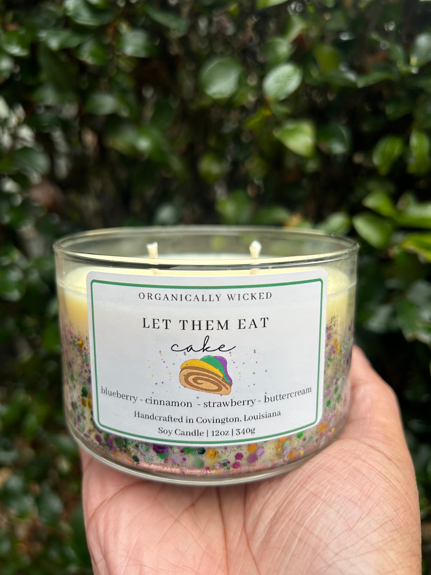 Double Wicked Soy Candle w/ Glitter - 12oz