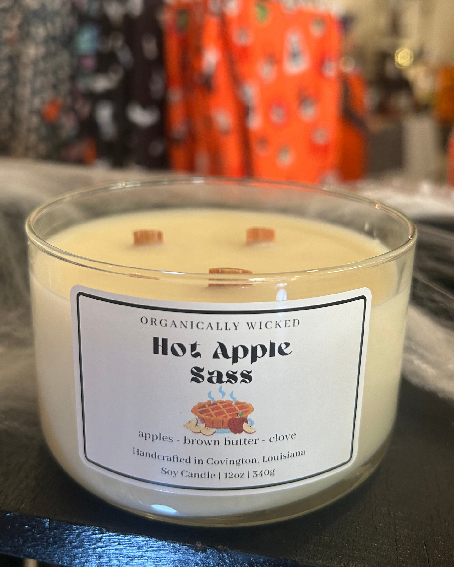 Triple Wicked Soy Candle w/ Wooden Wick - 12oz