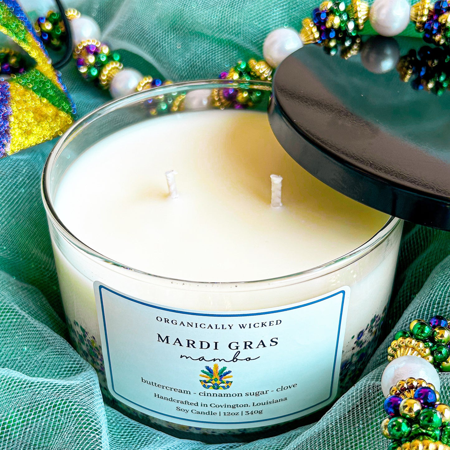 Double Wicked Soy Candle w/ Glitter - 12oz
