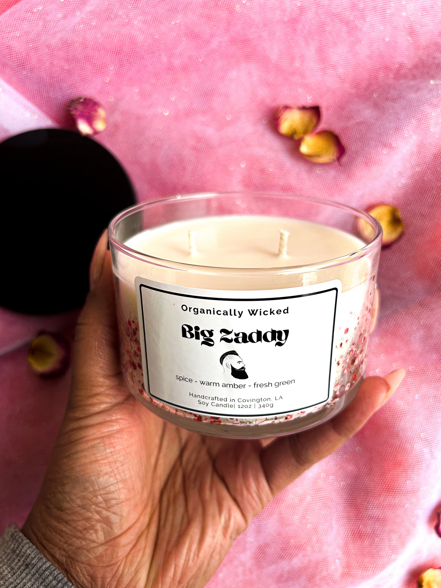 Double Wicked Soy Candle w/ Glitter - 12oz