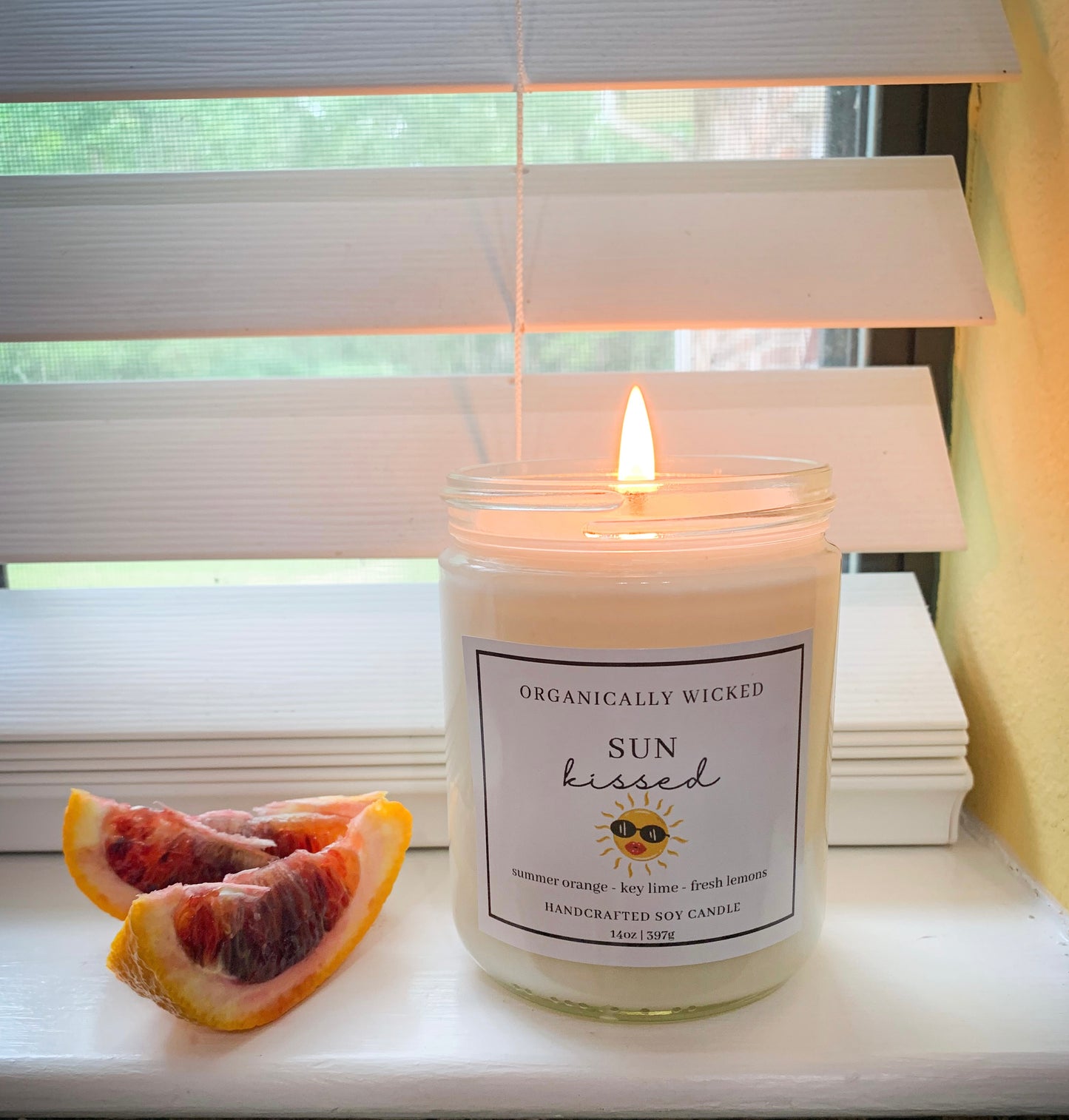 Clear Soy Candle - 14oz - Organically Wicked