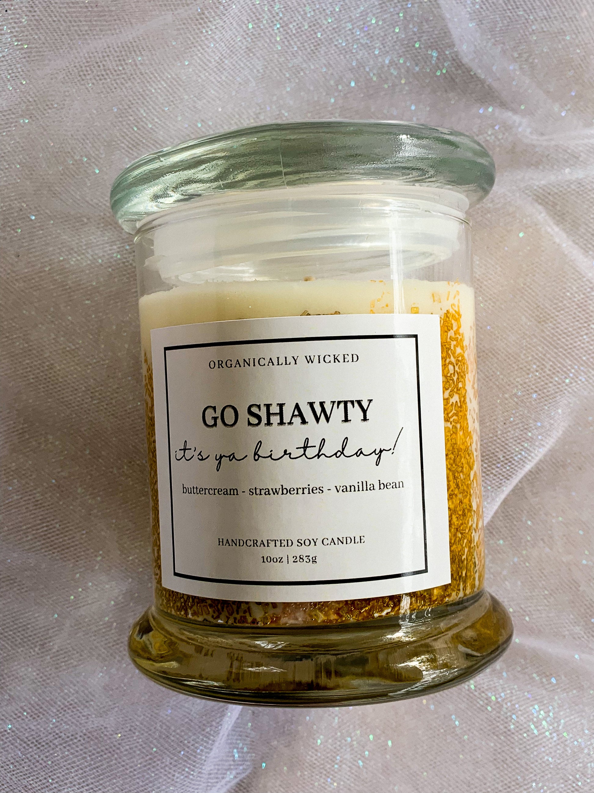 Birthday Soy Candle w/ Sprinkles - 10oz - Organically Wicked