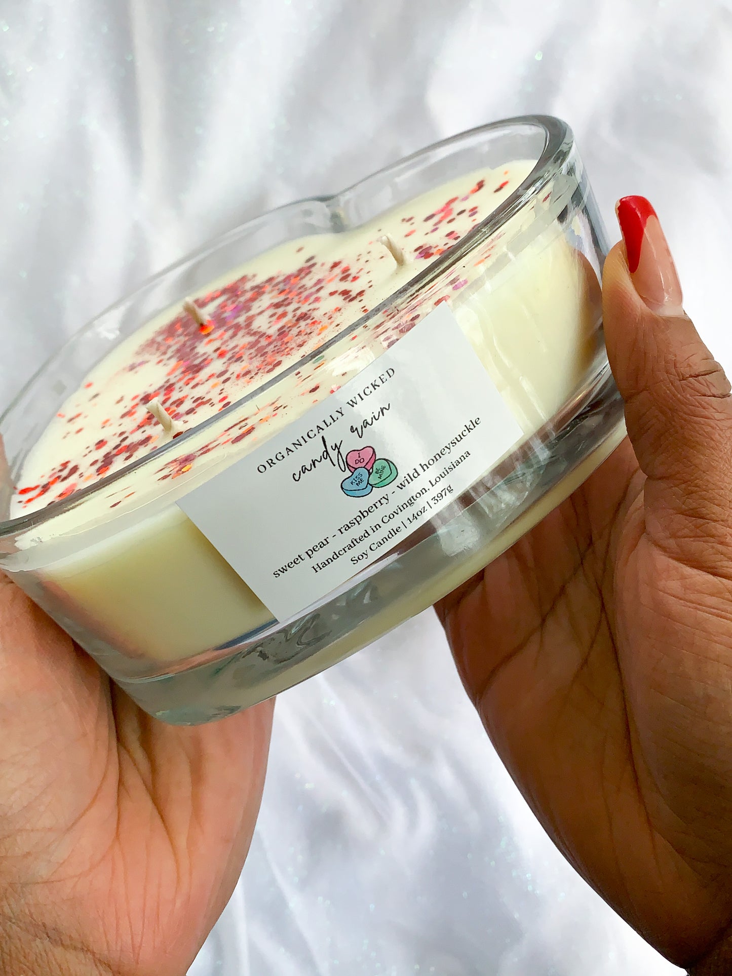 Heart Shaped Soy Candle - 14oz