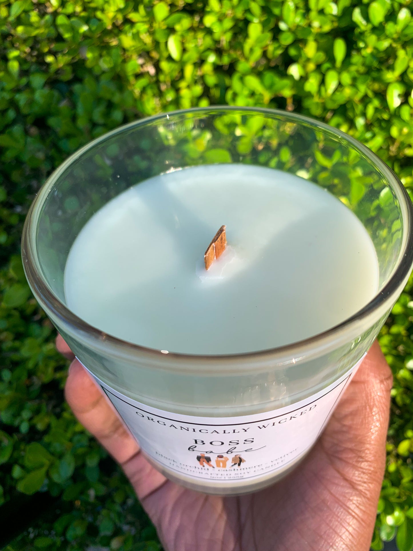 Clear Soy Candle Wooden Wick - 9oz
