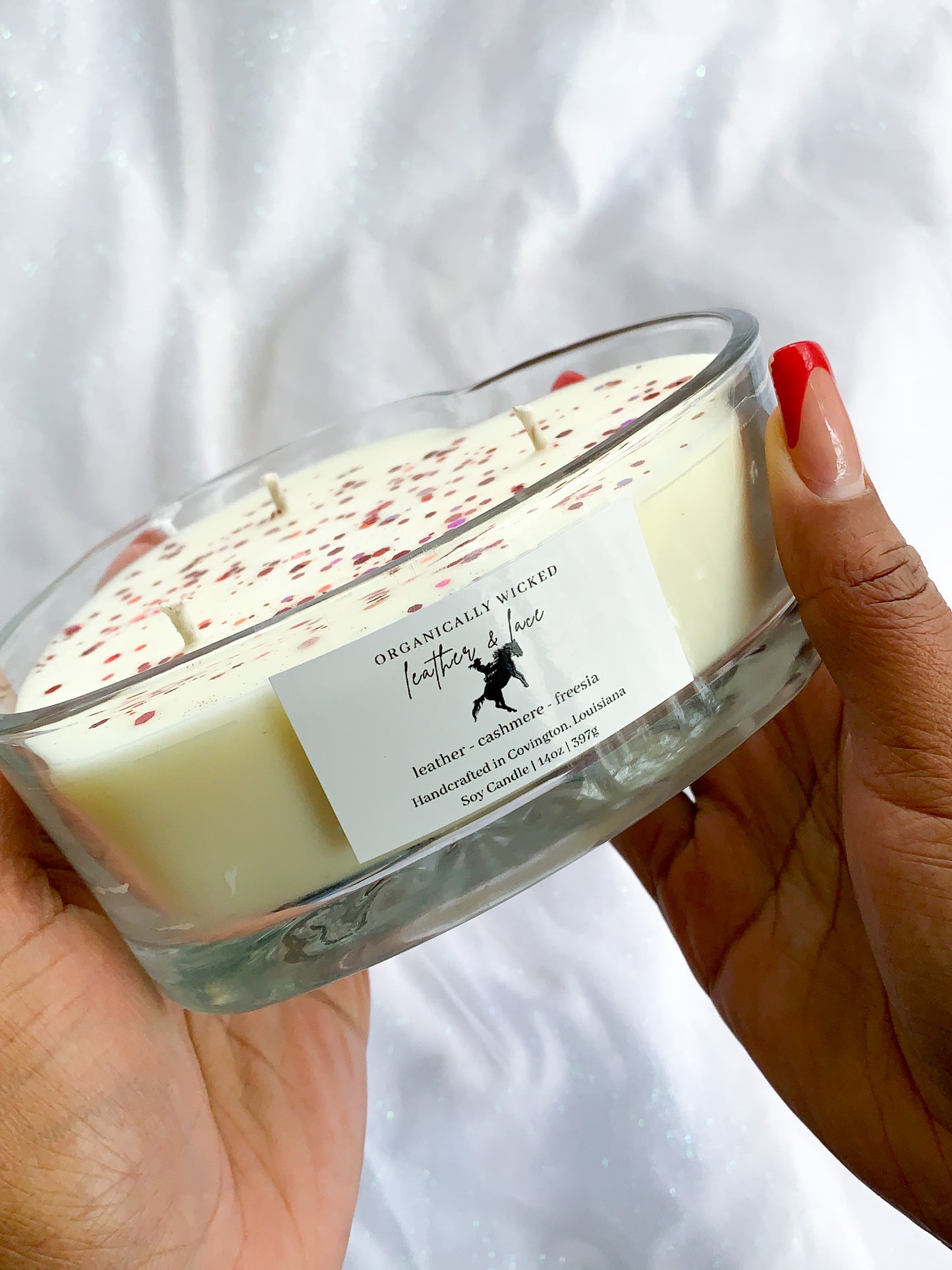 Heart Shaped Soy Candle - 14oz