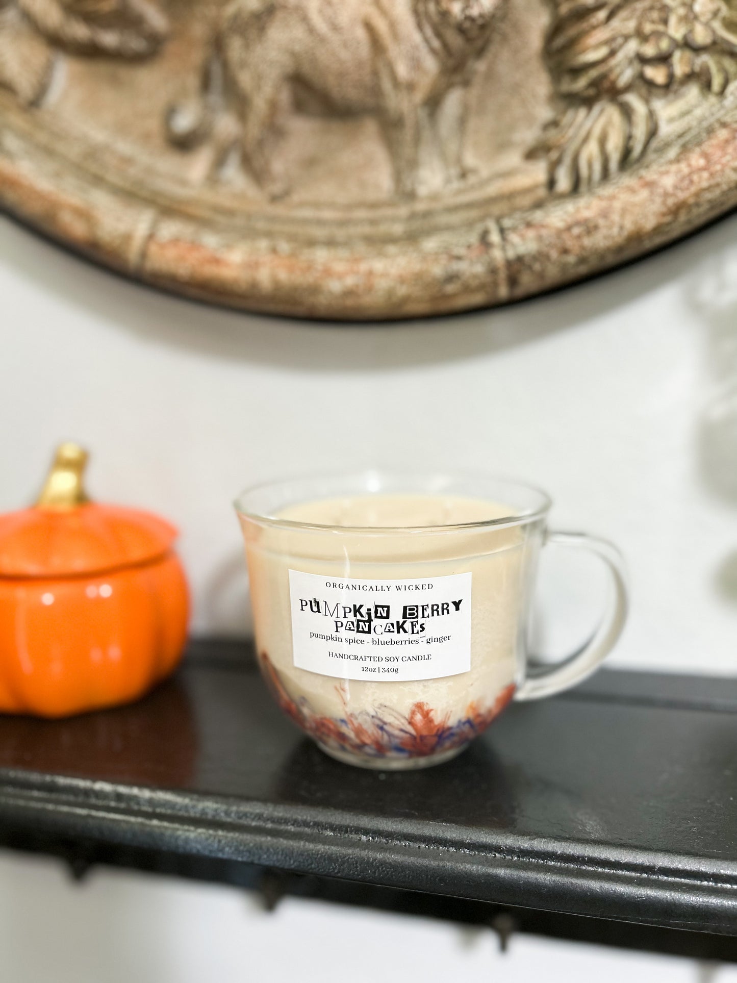 Double Wicked Glass Teacup Soy Candle - 12oz