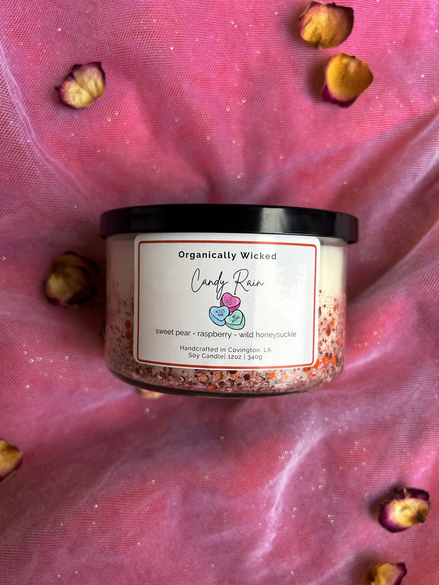 Double Wicked Soy Candle w/ Glitter - 12oz