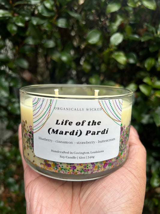 Double Wicked Soy Candle w/ Glitter - 12oz