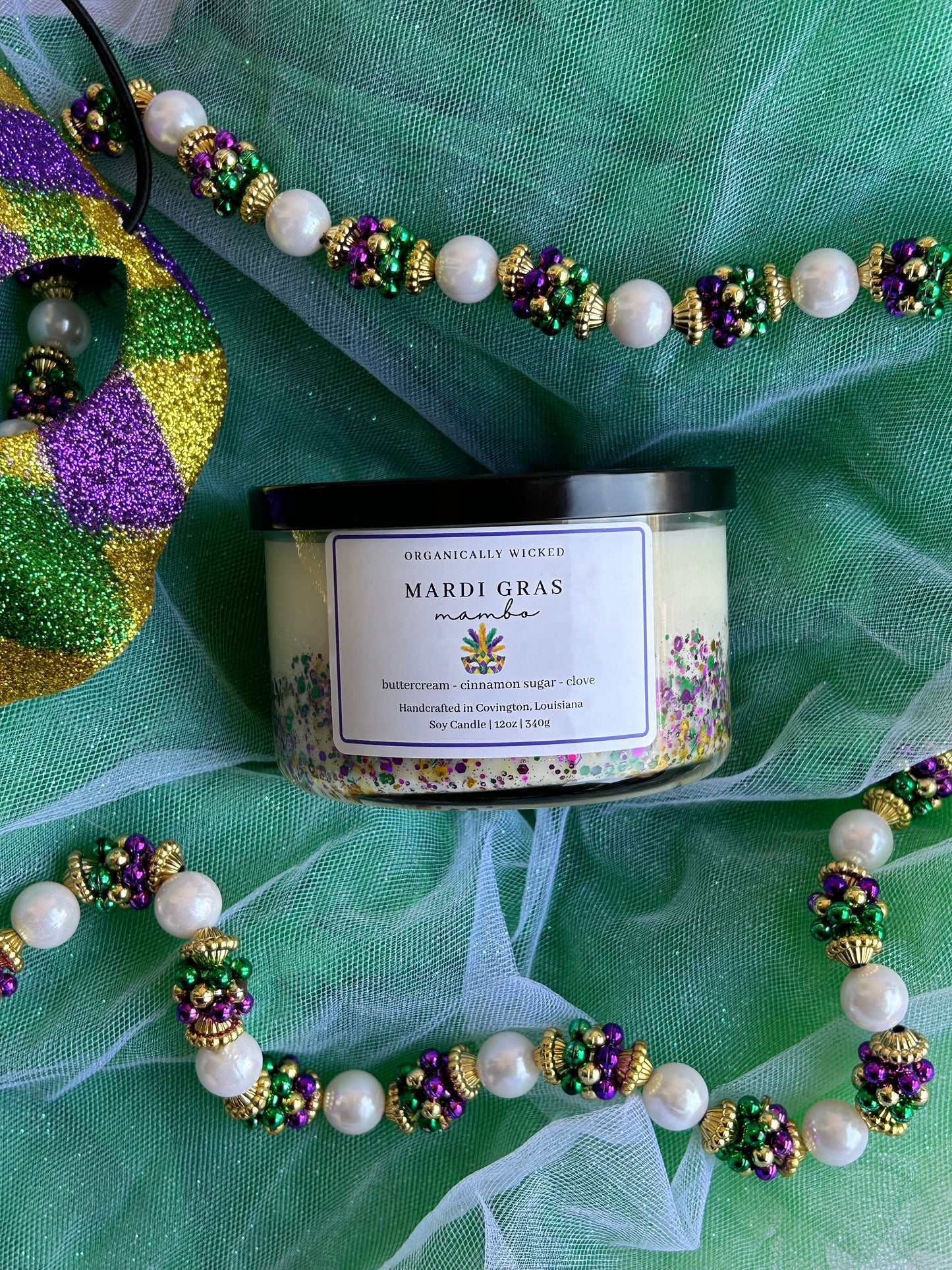 Double Wicked Soy Candle w/ Glitter - 12oz