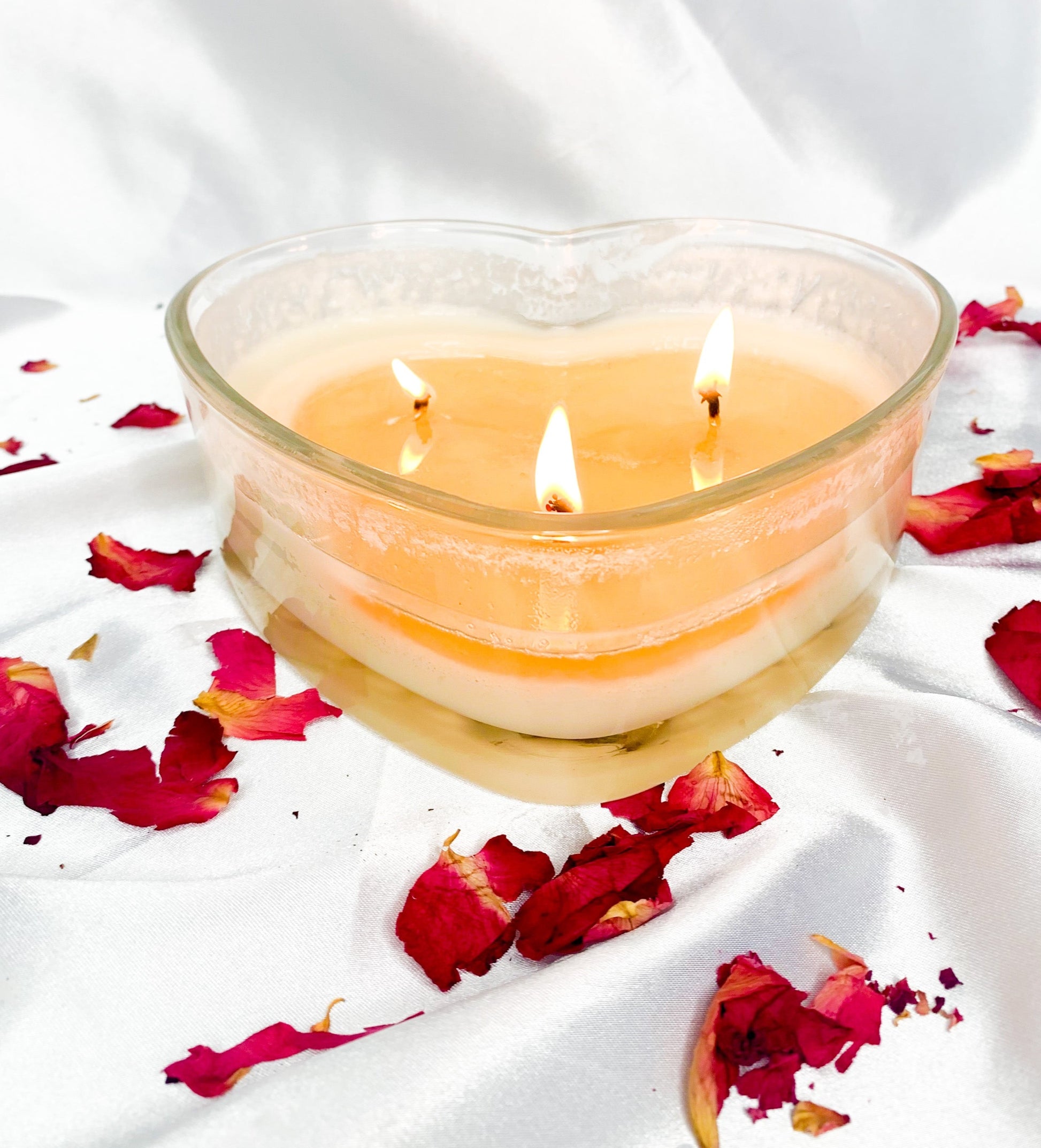 Heart Shaped Soy Candle - 14oz - Organically Wicked