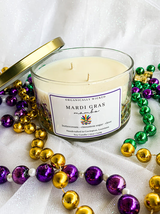 Mardi Gras Soy Candle - 12oz